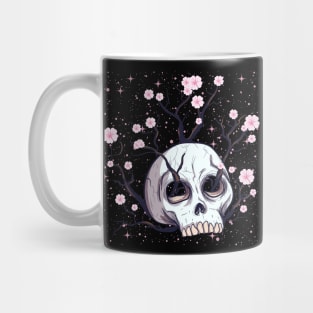 Aesthetic Sakura Skull of Reibirth The Cycle of Life Mug